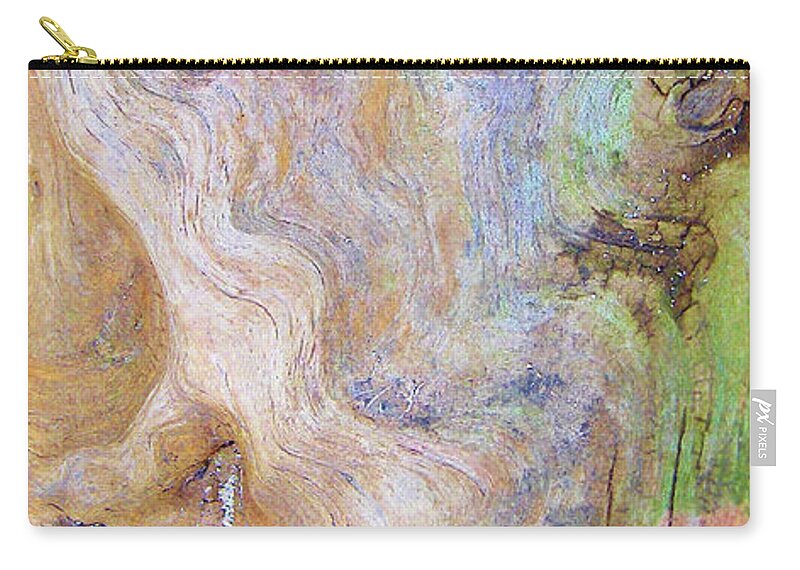 Driftwood Zip Pouch featuring the photograph Rainbow Driftwood by Kathi Mirto
