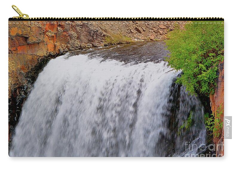 California Zip Pouch featuring the photograph Rainbow Falls 19 by Joe Lach