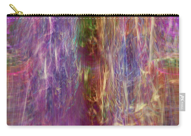 Digital Art Zip Pouch featuring the digital art Rainbow in the Dark by Linda Sannuti