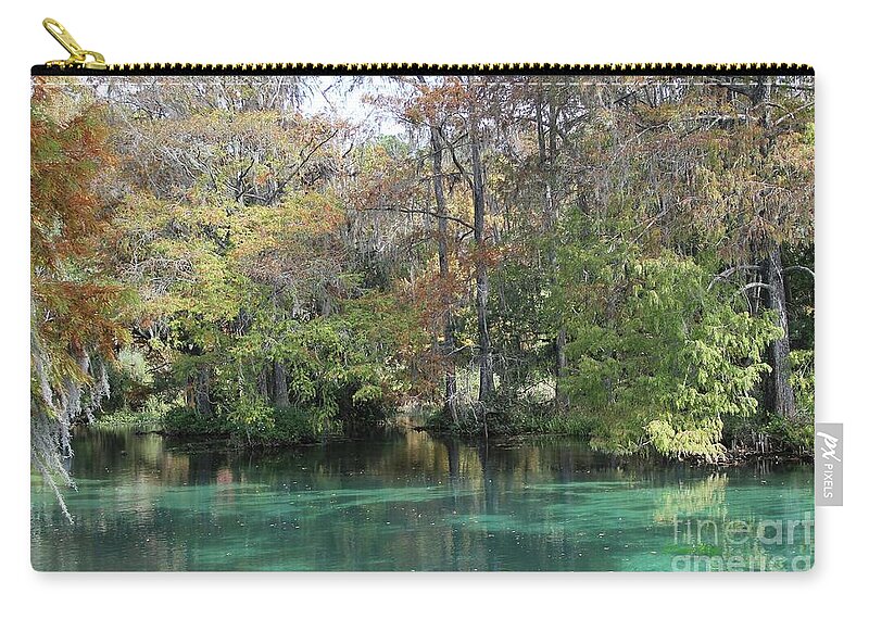 Springs Zip Pouch featuring the photograph Rainbow River by Dodie Ulery