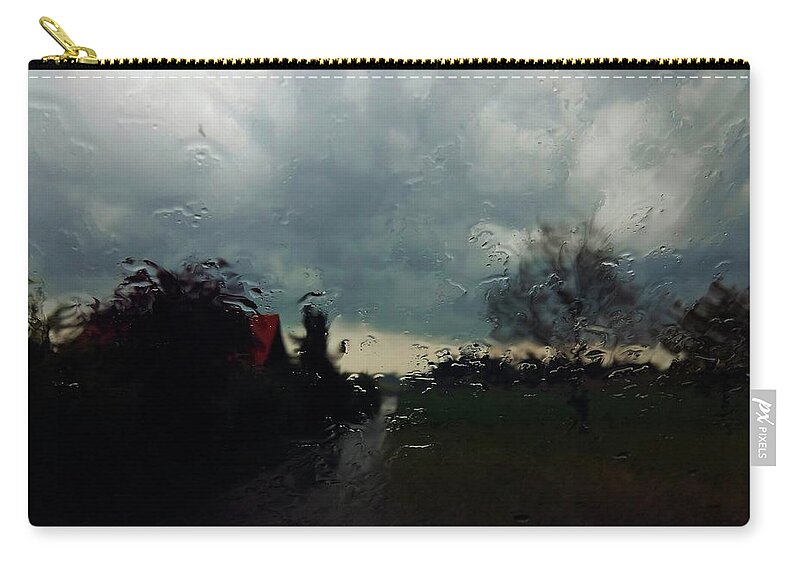 Rain Zip Pouch featuring the photograph Rainy Day by Wolfgang Schweizer