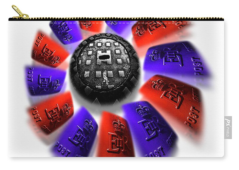 Red White And Blue Zip Pouch featuring the photograph Rally Round The Flag by Charles Stuart