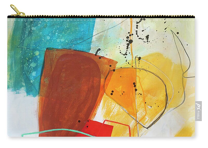 Jane Davies Zip Pouch featuring the painting Random Act#5 by Jane Davies