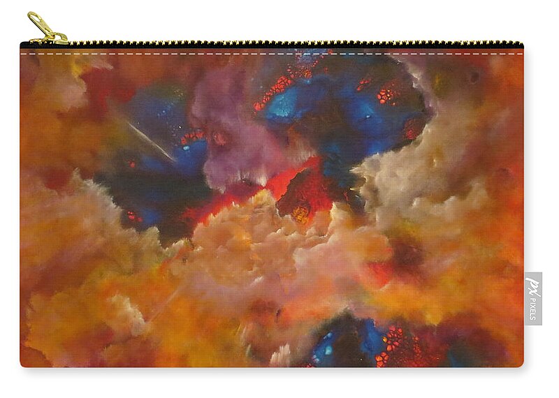 Abstract Zip Pouch featuring the painting Rapture by Soraya Silvestri