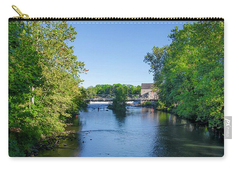 The Zip Pouch featuring the photograph Raritan River - Clinton New Jersey by Bill Cannon