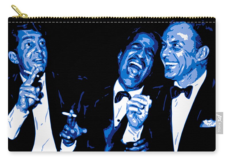 Frank Sinatra Carry-all Pouch featuring the digital art Rat Pack at Carnegie Hall by DB Artist