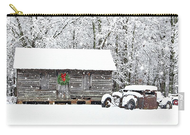 Rat Rod Zip Pouch featuring the photograph Rat Rod Christmas by Benanne Stiens