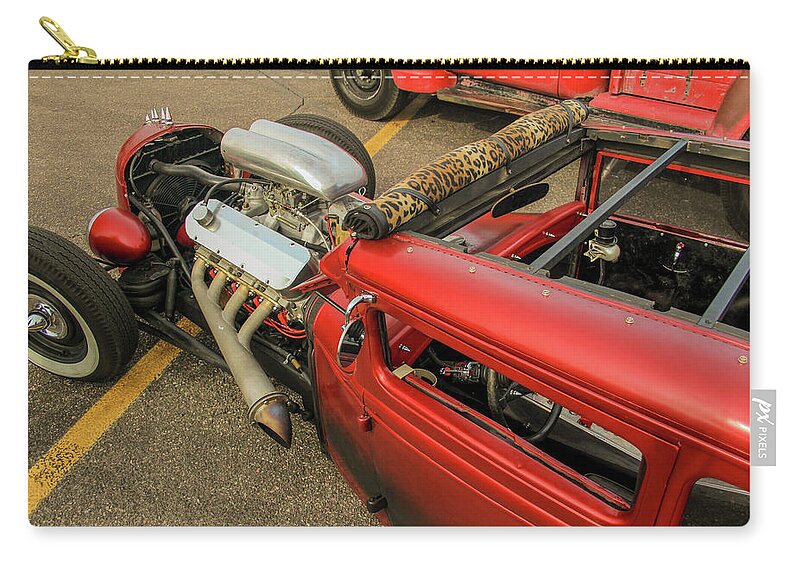 Ratrod Zip Pouch featuring the photograph Ratrod Ragtop by Darrell Foster