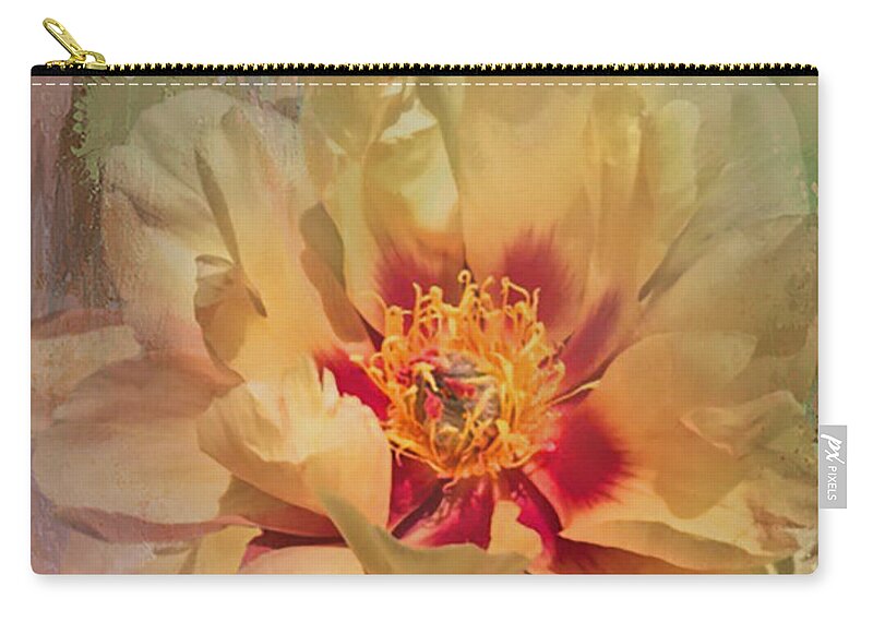 Flower Zip Pouch featuring the photograph Rayanne's peony by Jeff Burgess