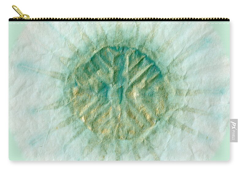 Gold Zip Pouch featuring the painting Rays of the Sun by Lori Kingston