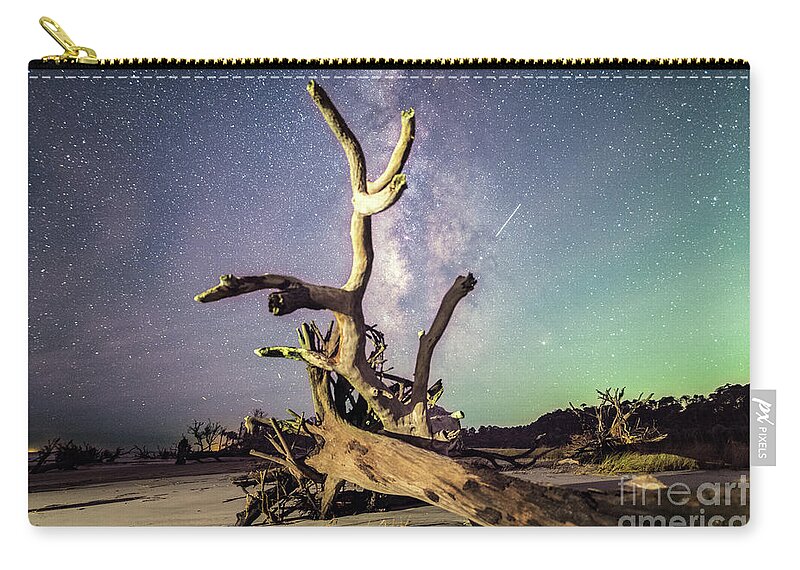 Milky Way Zip Pouch featuring the photograph Reaching for the Galaxy by Robert Loe