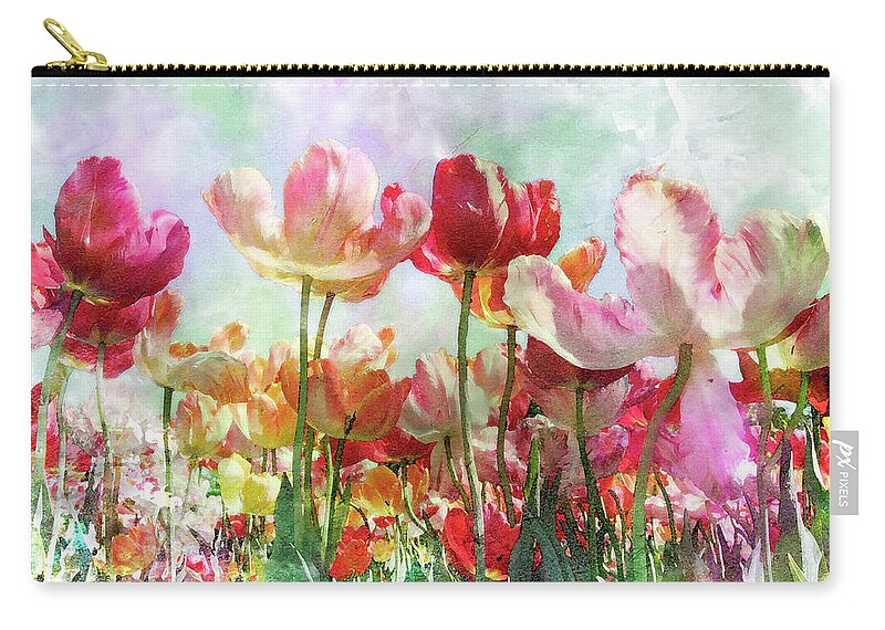Tulips Zip Pouch featuring the digital art Reaching for the Sky by Michele A Loftus