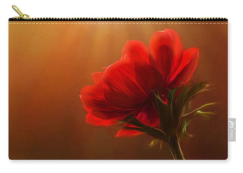 Flower Zip Pouch featuring the photograph Reaching by Mary Jo Allen