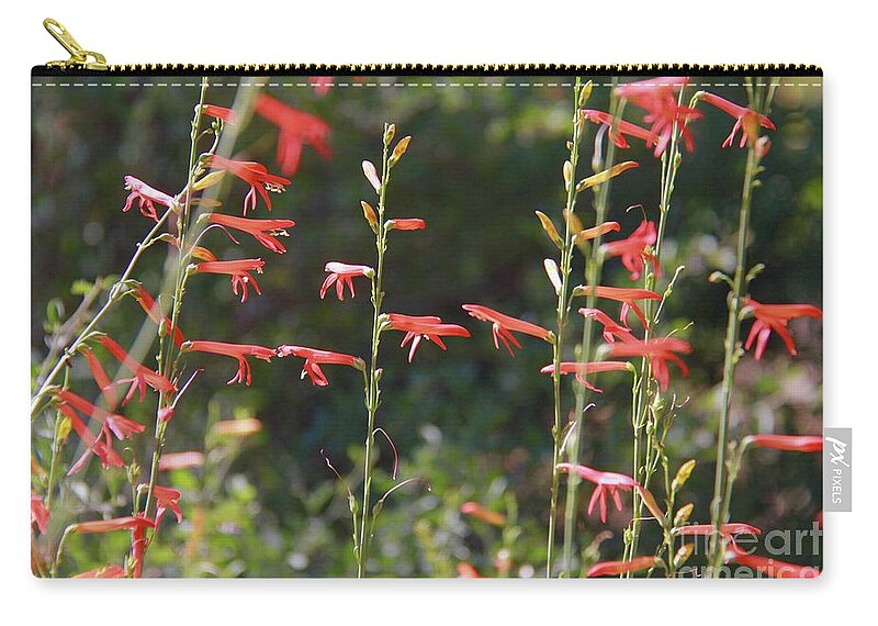 Red Zip Pouch featuring the photograph Reaching Tranquility by Suzanne Oesterling