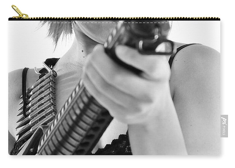 Artistic Zip Pouch featuring the photograph Ready for Anything by Robert WK Clark