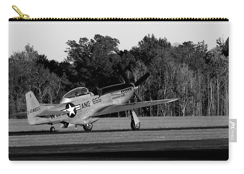 Ww2 Zip Pouch featuring the photograph Ready For Takeoff by David Weeks