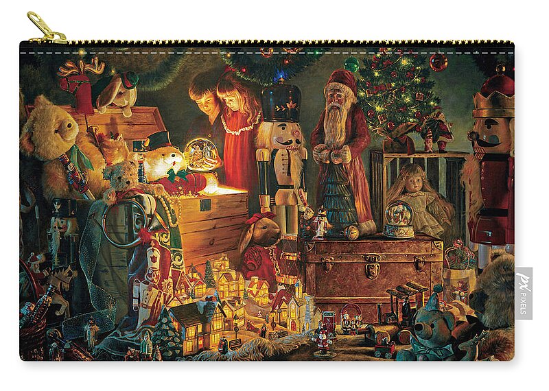 Santa Claus Zip Pouch featuring the painting Reason for the Season by Greg Olsen