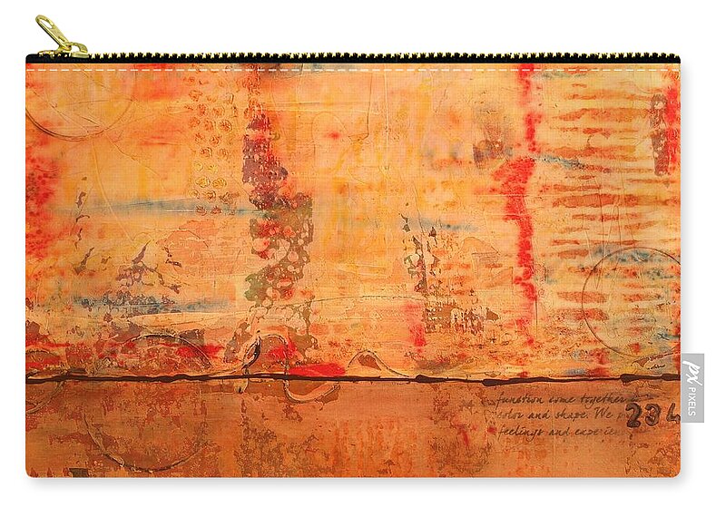 Acrylic Carry-all Pouch featuring the painting Rebar by Brenda O'Quin