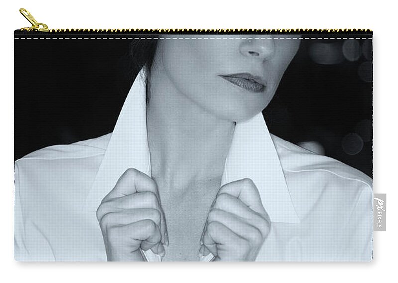 Implied Zip Pouch featuring the photograph Rebecca by Hugh Smith