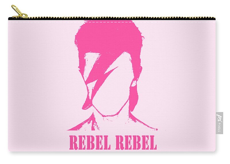 Jimi Zip Pouch featuring the digital art Rebel Rebel #3 by Art Popop