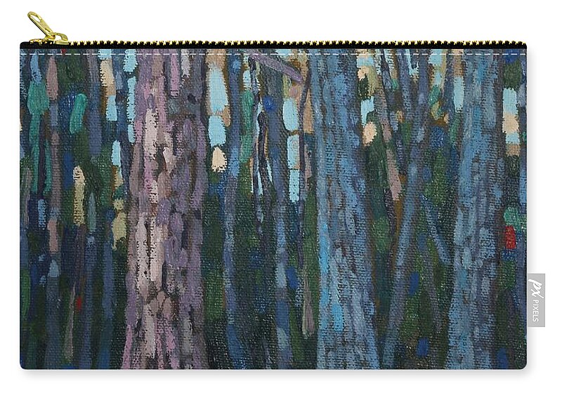1980 Zip Pouch featuring the painting Red and White Pines by Phil Chadwick