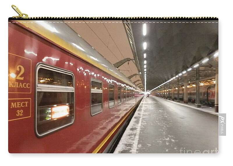 Europe Zip Pouch featuring the photograph Red Arrow Express by Art By Margaret