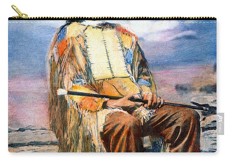 19th Century Zip Pouch featuring the photograph Red Cloud 1822-1909 by Granger