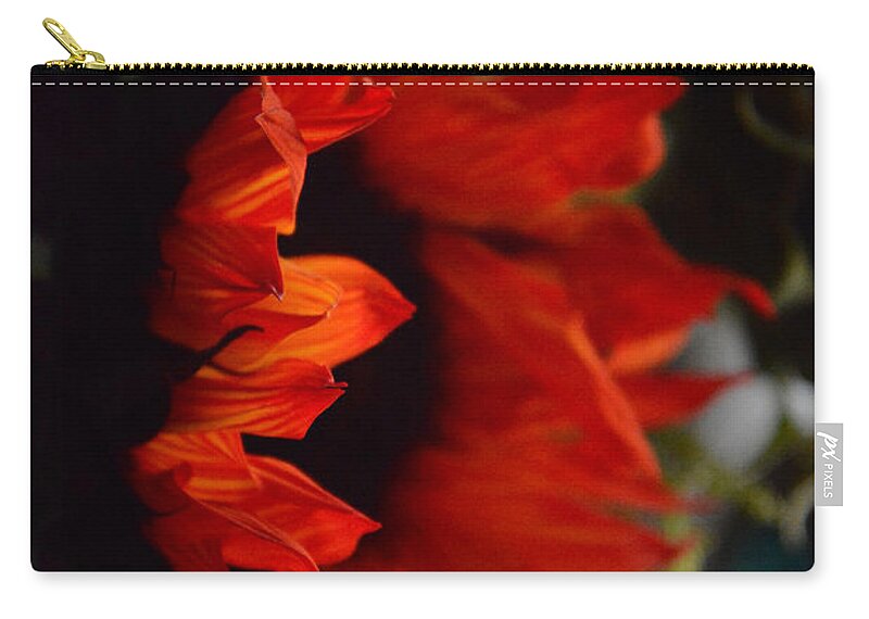 Red Zip Pouch featuring the photograph Red Flower by Whispering Peaks Photography