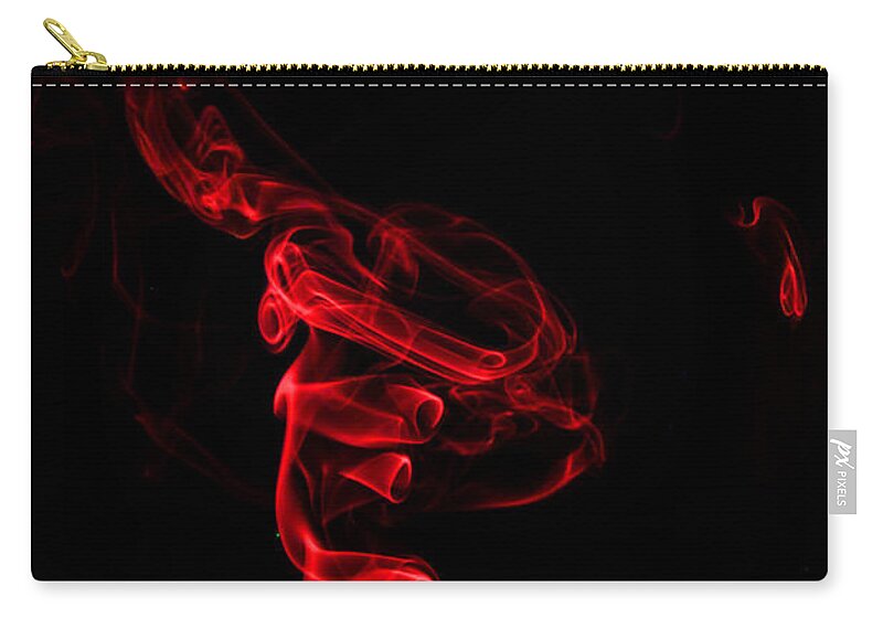 Abstract Zip Pouch featuring the photograph Red Four by Steve Purnell