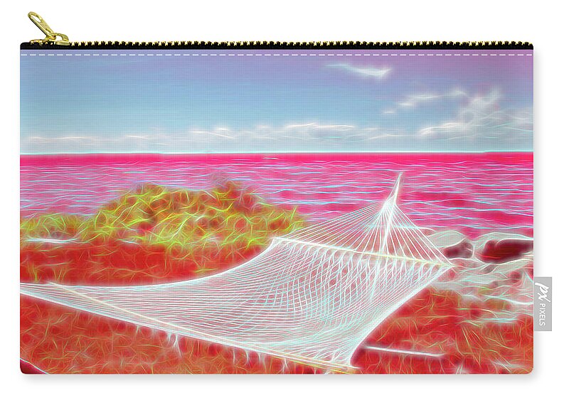 Lake Zip Pouch featuring the photograph Red Glow Perfect Vacation Spot by Aimee L Maher ALM GALLERY
