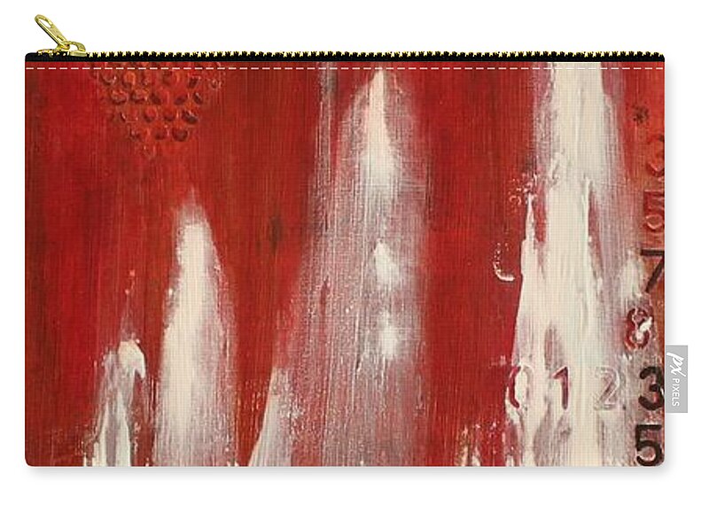 Acrylic Carry-all Pouch featuring the painting Red Holiday by Brenda O'Quin