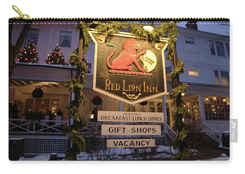 Red Lyon Inn Zip Pouch featuring the photograph Red Lyon Inn Stockbridge MA by Imagery-at- Work