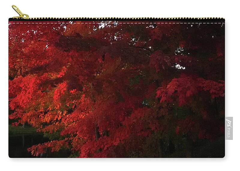 2016 Zip Pouch featuring the photograph Red Maple at Sunset by George Harth