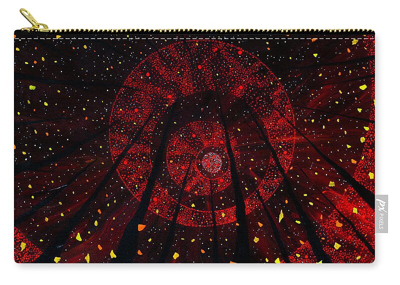 Red October Zip Pouch featuring the painting Red October by Joel Tesch