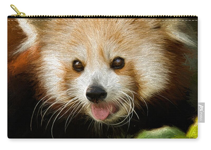 Adorable Zip Pouch featuring the photograph Red Panda by Lana Trussell