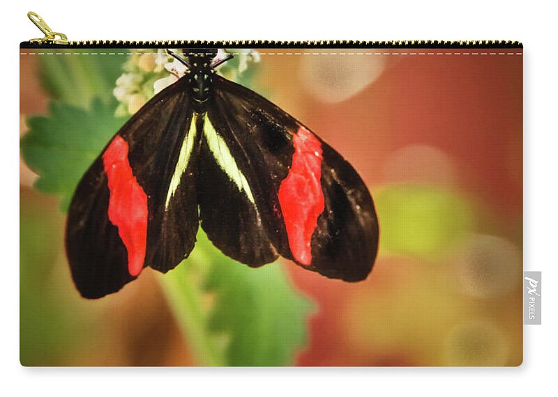 Red Zip Pouch featuring the photograph Red Postman by Robert Bales