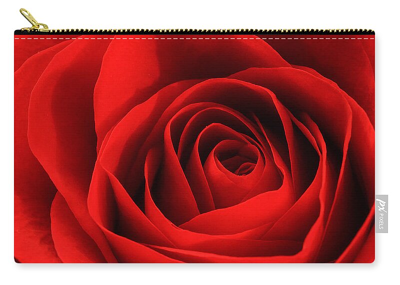 Red Zip Pouch featuring the photograph Red Rose by Joni Eskridge