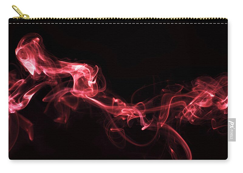 Smoke Zip Pouch featuring the photograph Red Vapor by Lawrence Knutsson