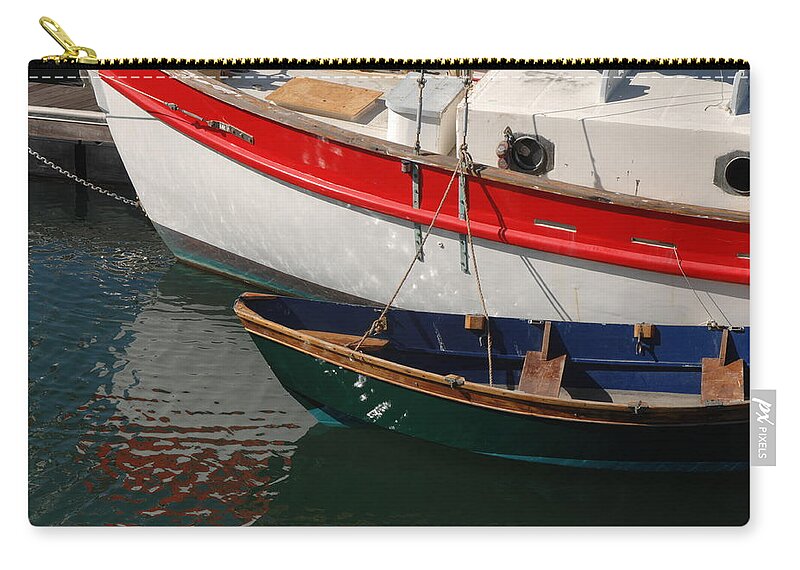 Sail Zip Pouch featuring the photograph Red White and Blue by David Shuler