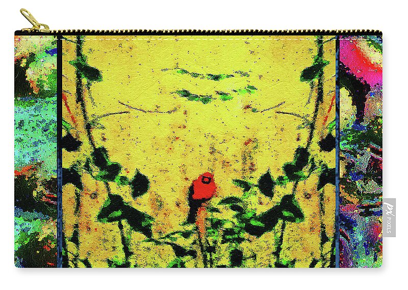 Beauty Carry-all Pouch featuring the painting Redbird in the Valley of Beautiful Possibilities by Aberjhani