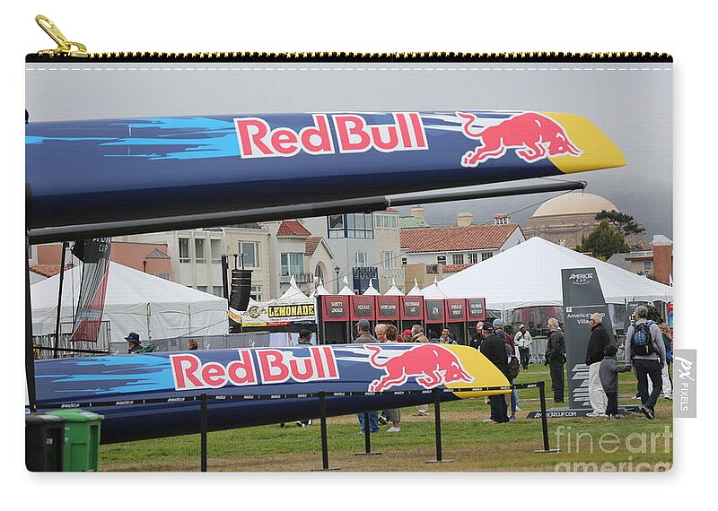 America's Cup Zip Pouch featuring the photograph RedBull America's Cup by Chuck Kuhn