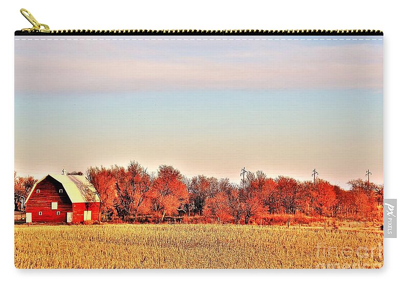Barn Zip Pouch featuring the photograph Reds and Oranges by Merle Grenz