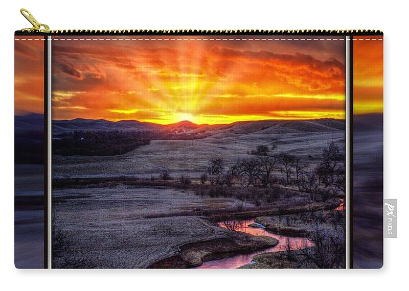 Redwater Zip Pouch featuring the photograph Redwater River Sunrise by Fiskr Larsen
