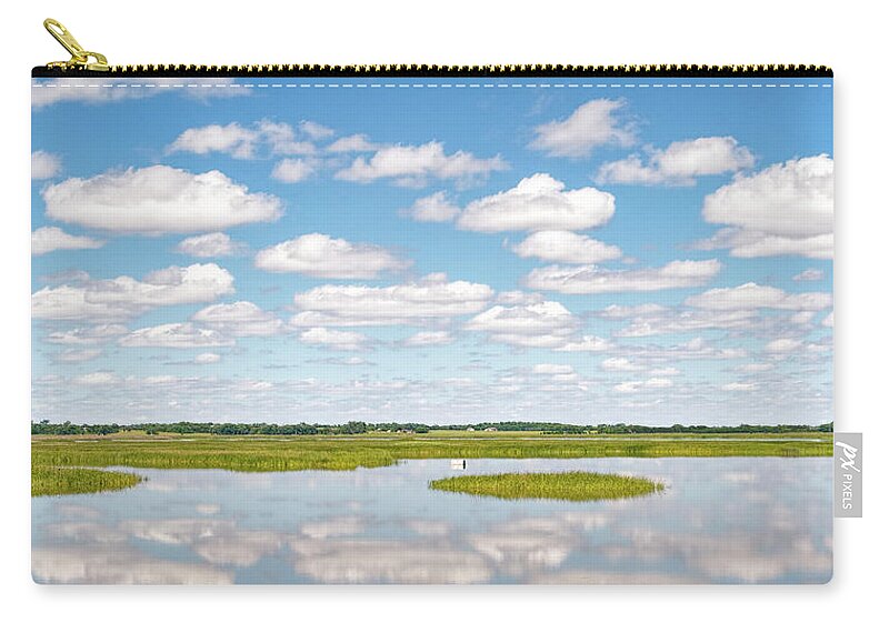 Kansas Zip Pouch featuring the photograph Reflected Clouds - 01 by Rob Graham