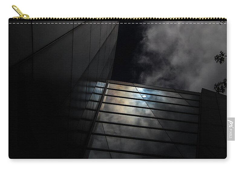 Ominous Zip Pouch featuring the digital art Reflected Clouds by Kathleen Illes