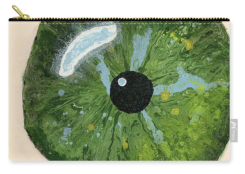 Abstract Zip Pouch featuring the painting Reflected in the Eye of a Child Never Born by Matthew Mezo