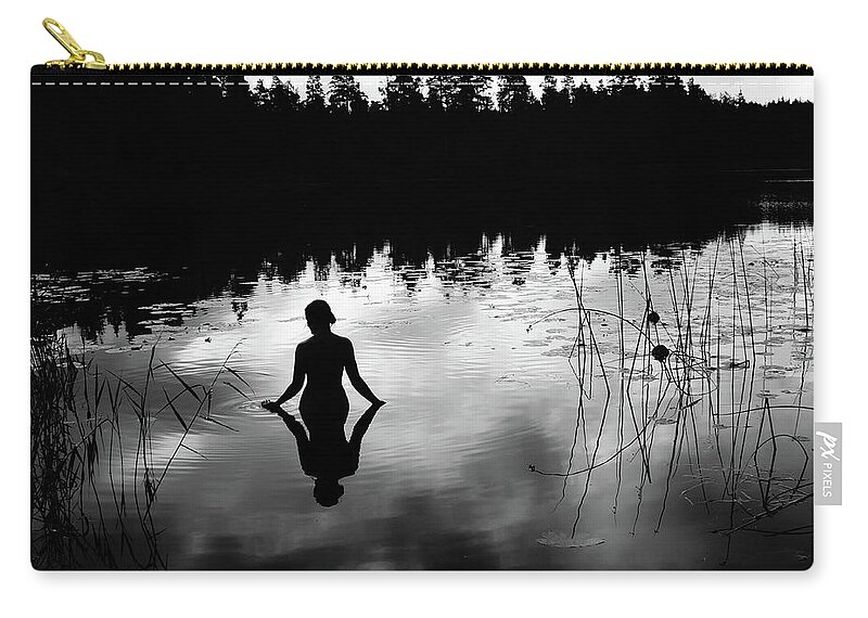 Silhouette Zip Pouch featuring the photograph Reflecting Beauty BoW by Nicklas Gustafsson