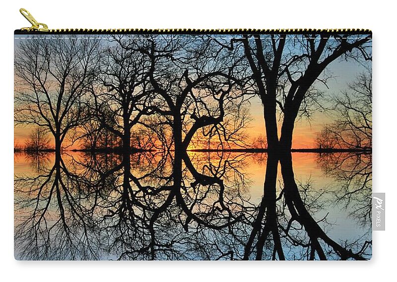 Sunset Zip Pouch featuring the photograph Reflecting on Tonight by Chris Berry