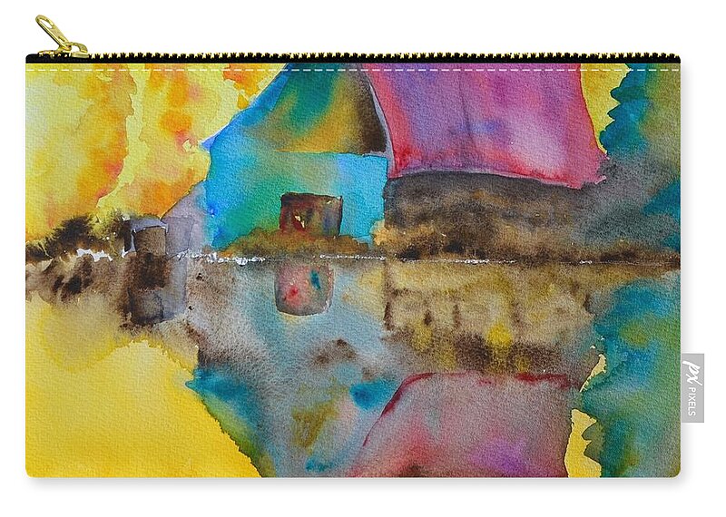 Reflection Zip Pouch featuring the painting Reflection by Beverley Harper Tinsley