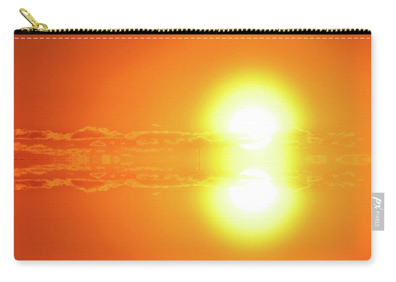 Abstract Zip Pouch featuring the photograph Reflection On A Sunrise by Lyle Crump